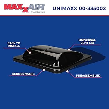 MAXXAIR II ブラック 換気口カバー Amazon.com: MAXXAIR Maxx II 00-933082 Standard Vent Cover