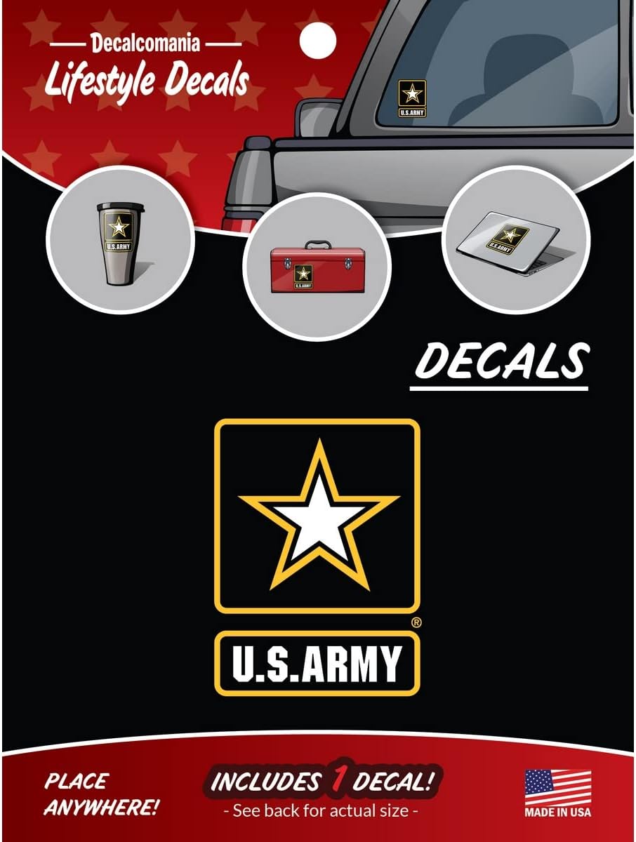 Officially Licensed U.S. Army - Large 6" US Military for Truck Or Car Window Stickers - Large Military Car Decals Military Collection