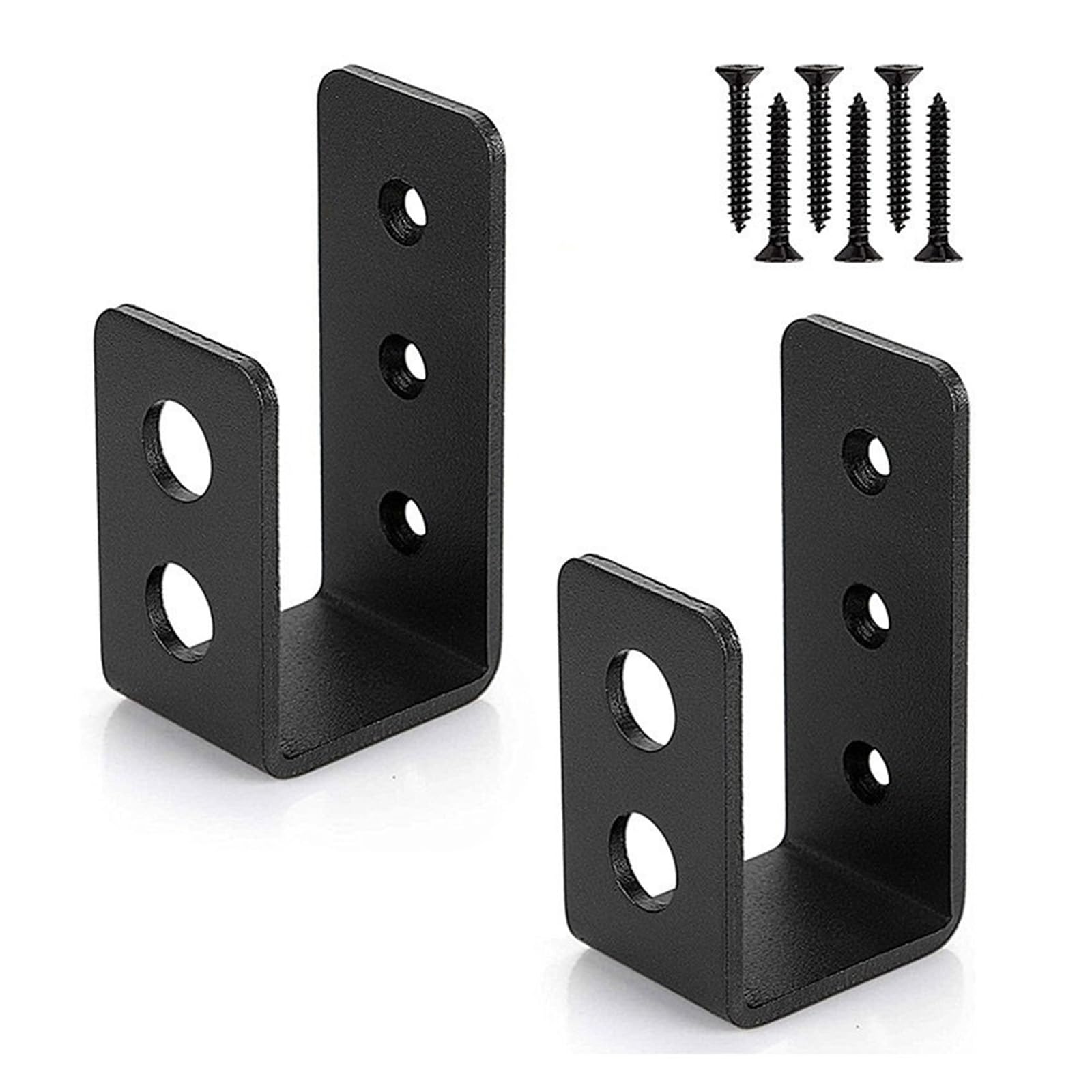 Strafbrg One Color 2Pcs Shed Security Bar Door Brackets Barricades Clamps U Bracket Locks,Smooth Gliding
