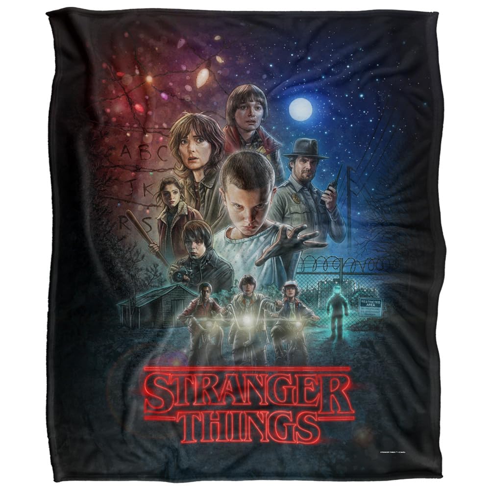 Stranger Things Season One Coperta super morbida al tatto setoso – 152 x 127 cm