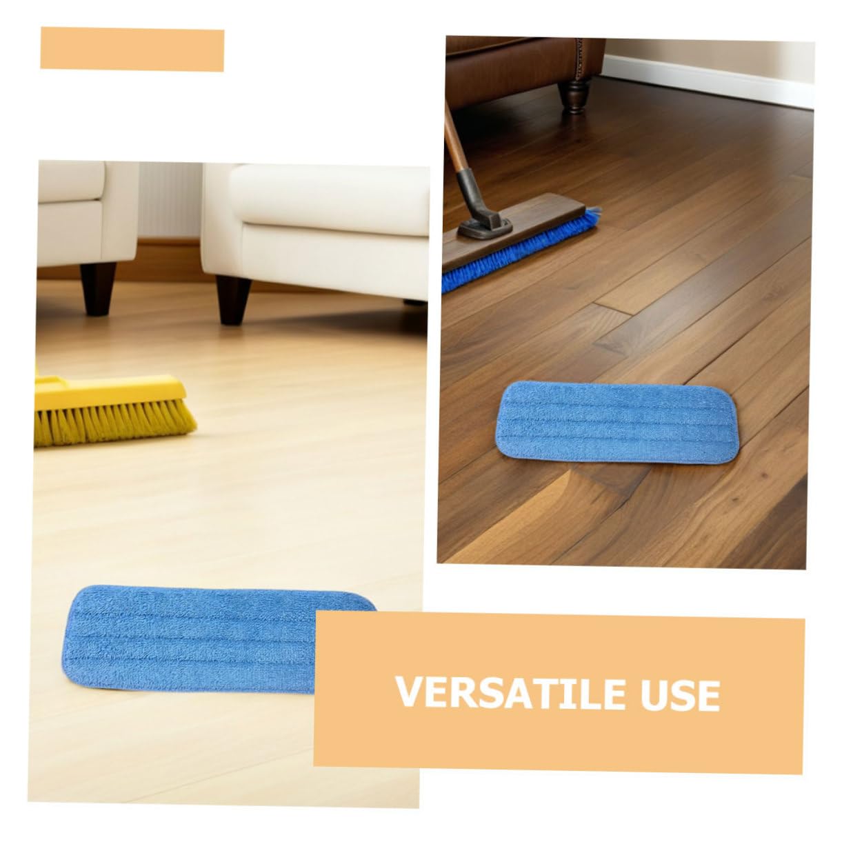 10 Piezas Paños de Microfibra para Trapeador Plano Reutilizables y Lavables Recambios Absorbentes para Limpieza Húmeda y Seca de de Baldosa y Vinilo