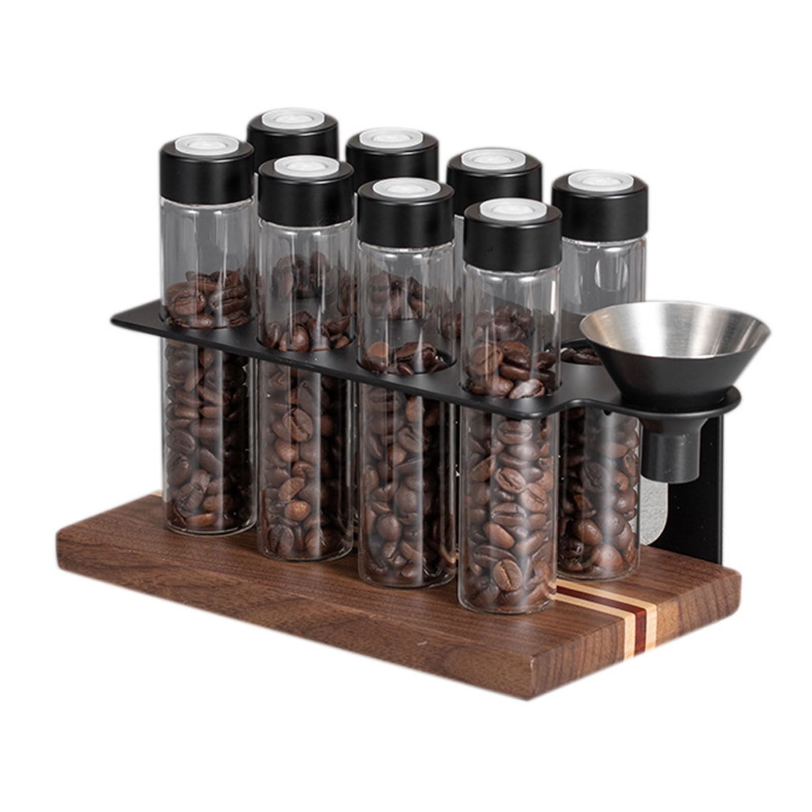 Buxuaaaa 2 Reclaimed Wood Coffee Jar with VentTech Seal, Portable Anti-Moisture Design for Countertop Decoration & Brewing Essentials Coffee Storage Container
