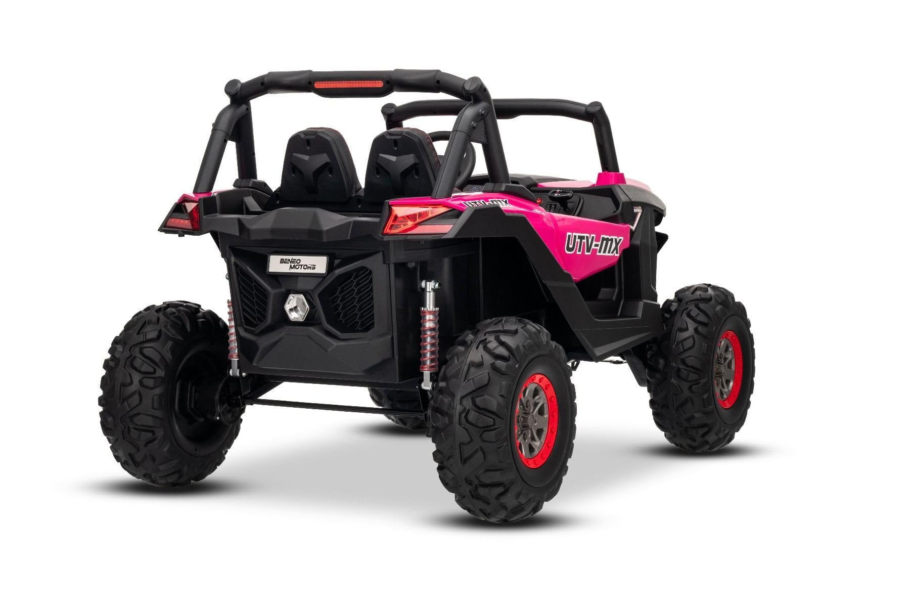 4x4 Voiture électrique Enfants Buggy 24V 2 Places Neuf RSX, Rose, véhicule électrique avec télécommande 2.4Ghz pour 3-8 Ans, Batterie Lithium, 4x45W, MP3/USB/AUX, LED Avant et arrière