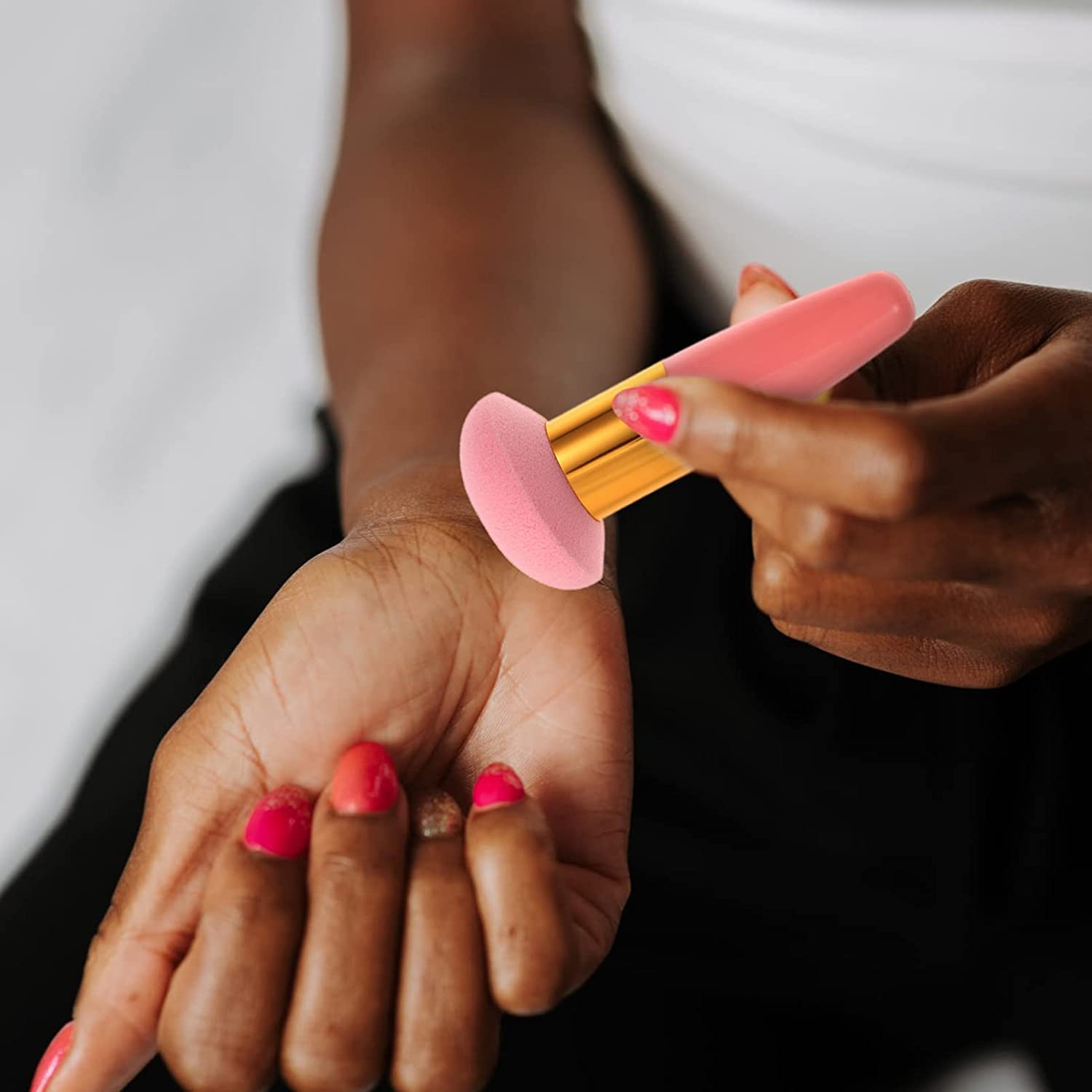 Spugnette in spugna, spugnette per il trucco, strumento di bellezza per fondotinta, spugnette per trucco: 4 spugnette per cipria, applicatori per trucco, strumenti cosmetici per contouring sotto occhi