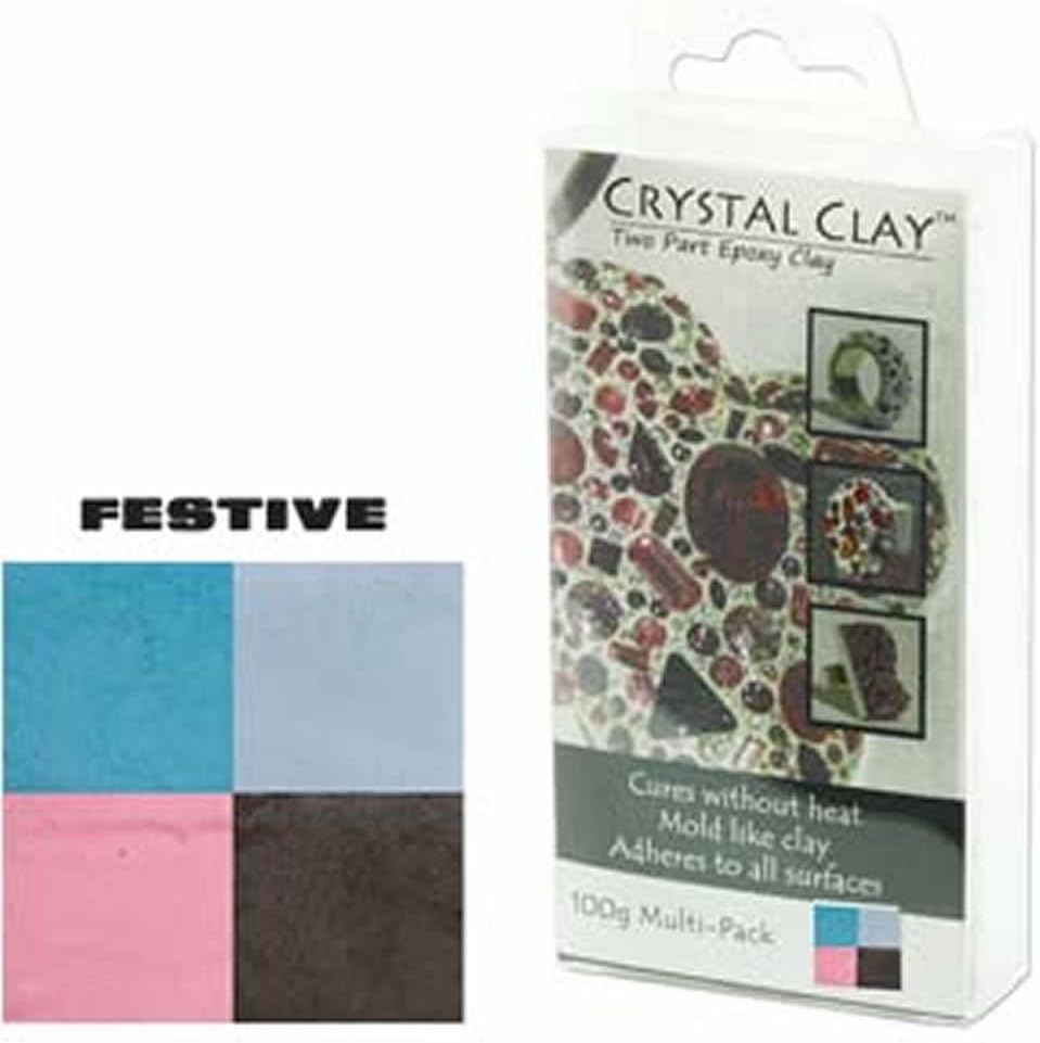 Crystal Clay 2-Part Epoxy Clay Kit - Festive Color Mix 100g