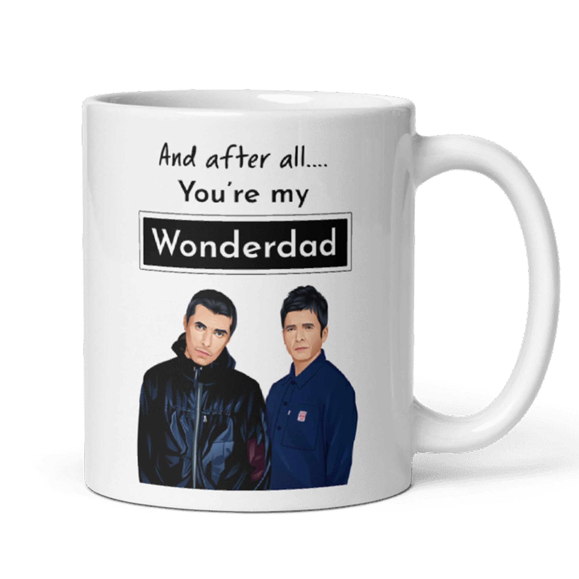 Confidently Quirky - Wonderdad Oasis White Mug, Oasis Reunion Gift, Oasis Dad Gift, Dad Birthday Gift, Wonderwall Mug, Oasis Fan Gift, Dad Appreciation Gift