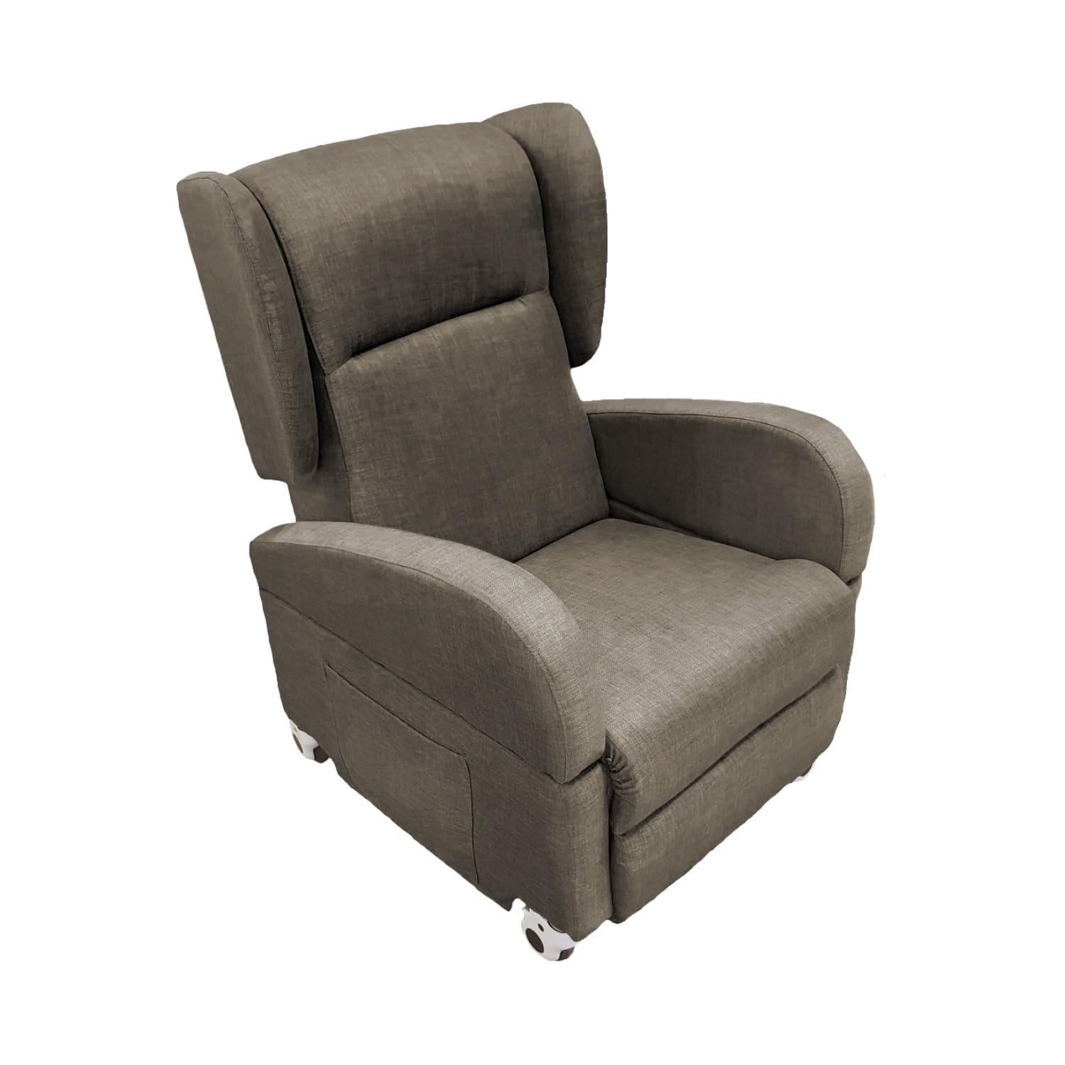 MyVorrei Sillón Relax 2 Motores Dispositivo Médico con Mesa Reposabrazos Extraíbles y Asa Revestimiento Microfibra Nadia
