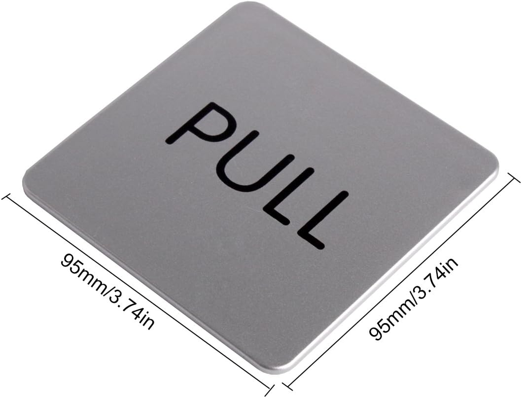 Larcele Plastic Pull and Push Door Sign Sticker JSGSP-01