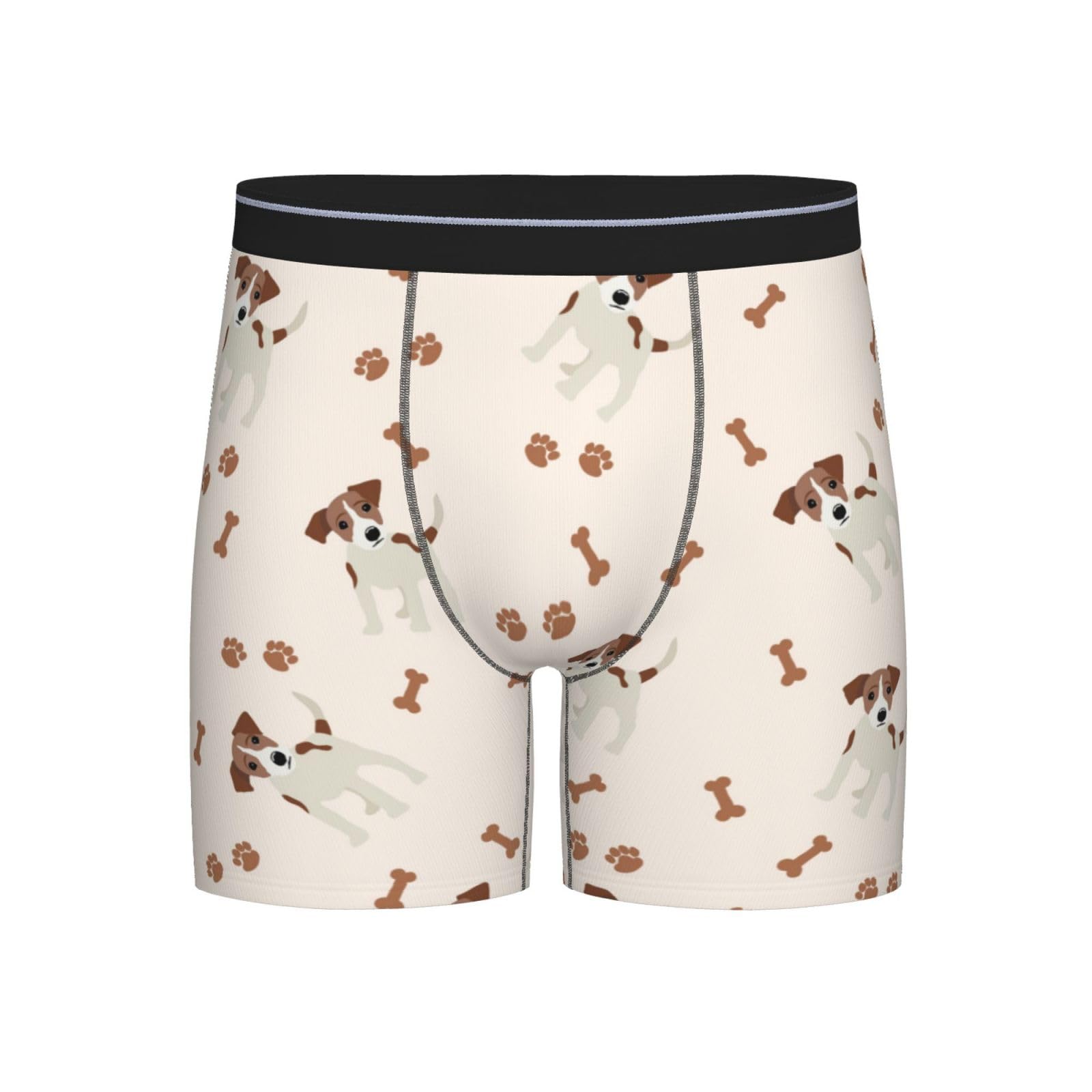 614 Men'S Long Leg Boxer Shorts Jack Russell Terrier Seamless Pattern Mens Boxers Comfort Sport Underwear For Men Soft Men'S Stretch Shorts, For Men, Husband, Lovers, 2XL