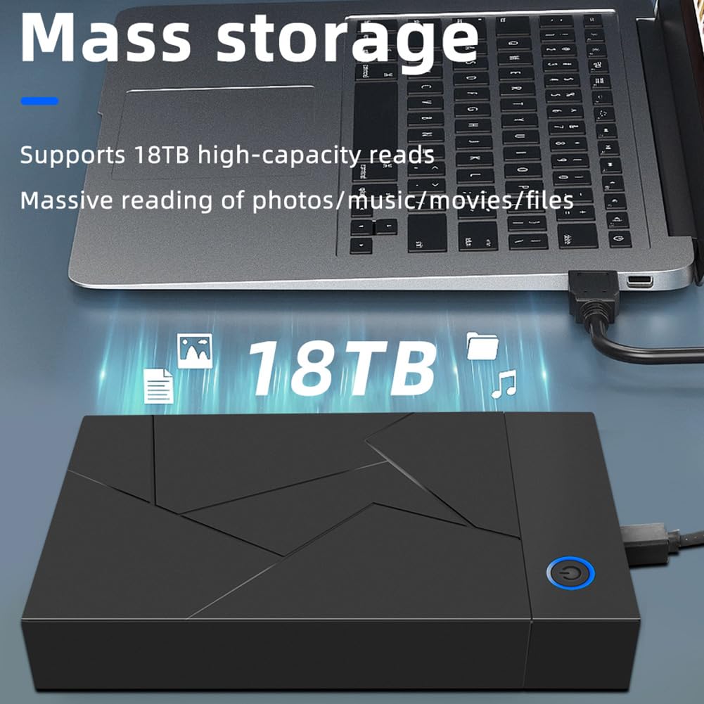 Bamberg Boîtier Disque Dur Externe 3.5" SATA USB 3.0 – Adaptateur Secteur EU – Jusqu'à 12 To – Installation Facile