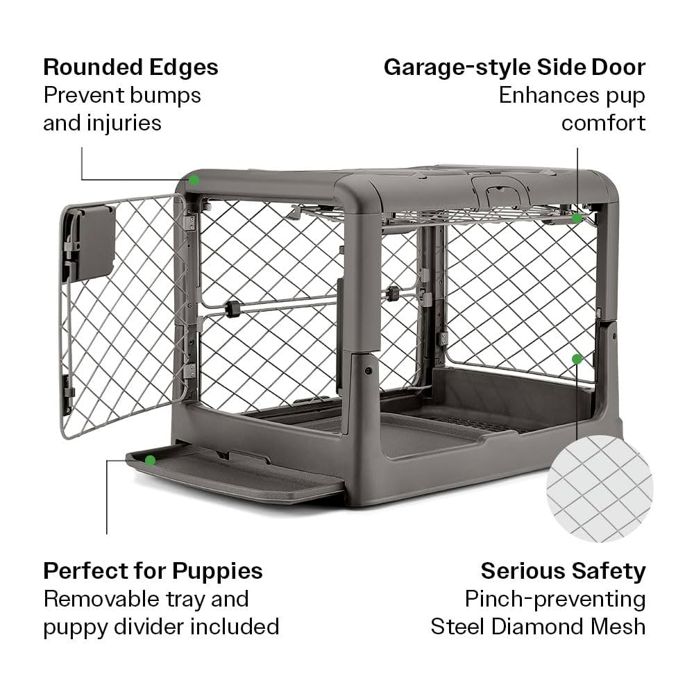DIGGS PET 折りたたみケージ レボルクレート Amazon.com : DIGGS Revol Collapsible Dog Crate with Wheels