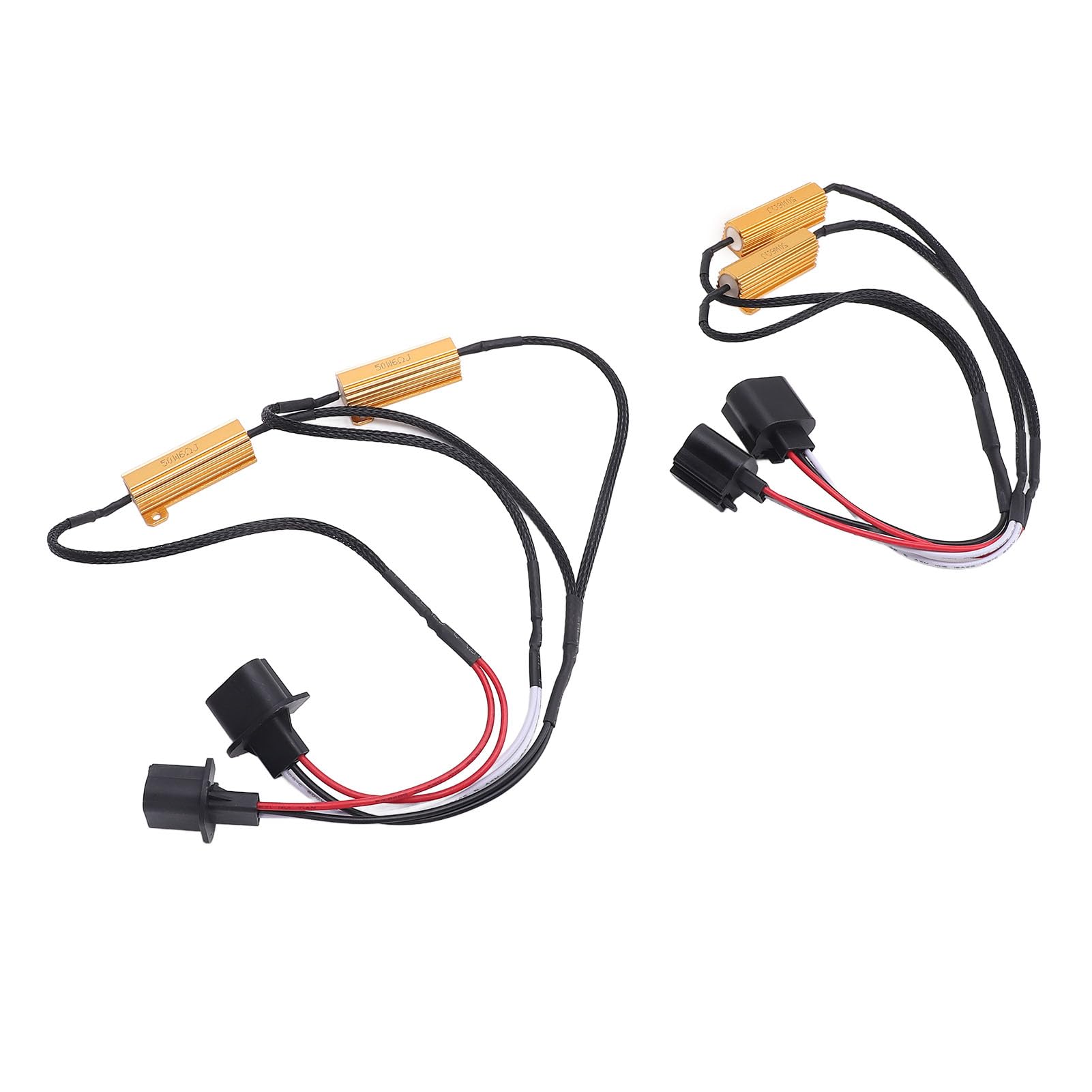 KKPLZZ 2PCS 50W LED-Lastwiderstand 6 Ohm Anti-Flackern Plug-and-Play-LED-Lampen-Decoder für Blinker-Tagfahrlicht
