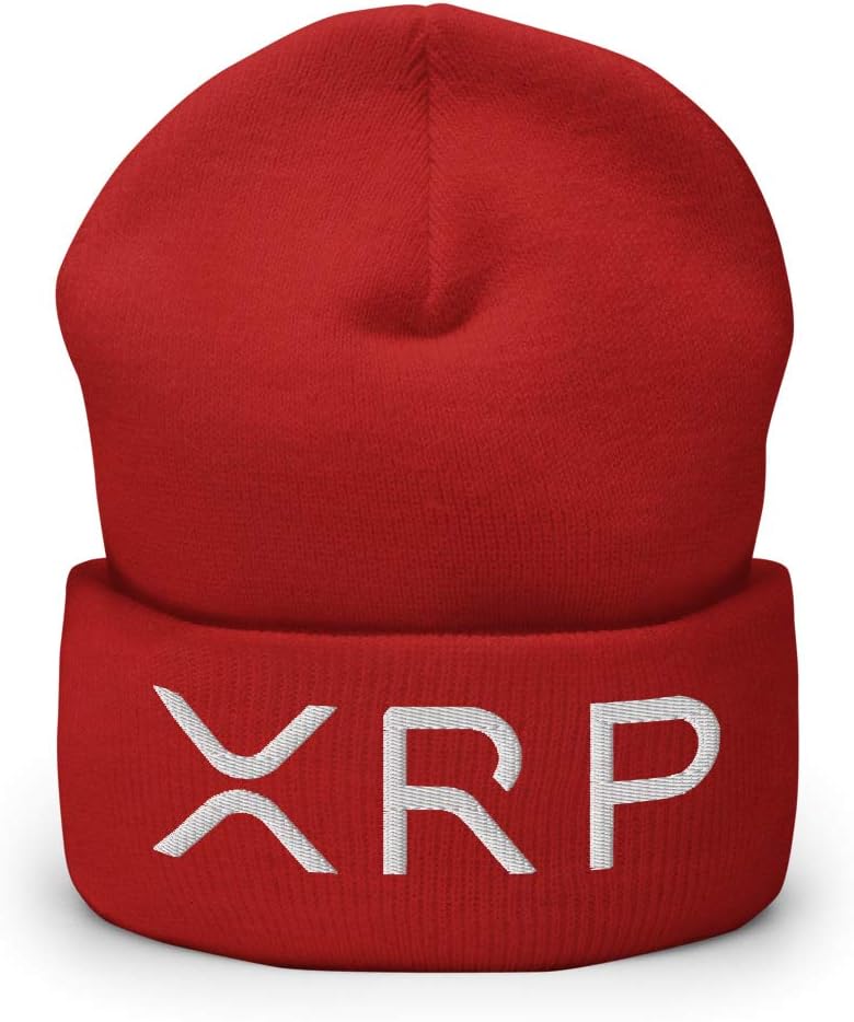Hogue WS LLC Ripple Hat (Embroidered Cuffed Beanie) XRP Crypto