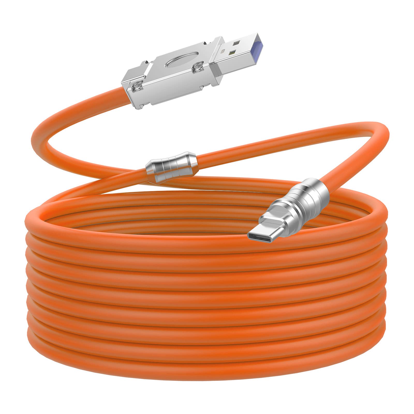 TypeC充電ケーブル USB-TypeC オレンジ 3本セット