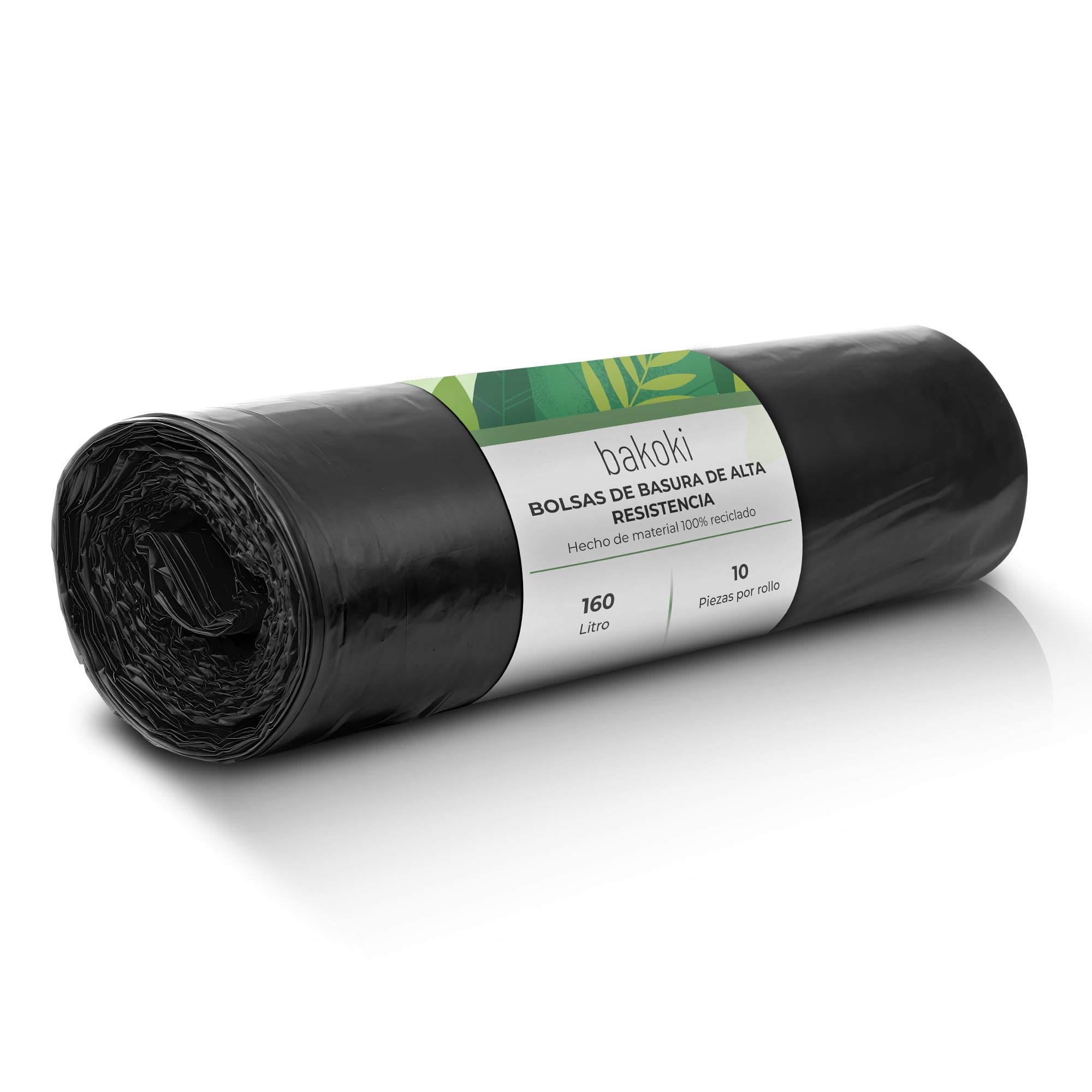 Bolsas de basura de 160 l, extremadamente resistentes, extrafuertes, ideales para el hogar, el jardín y la empresa, rollo de 10 unidades, bolsas de basura resistentes para renovación y residuos