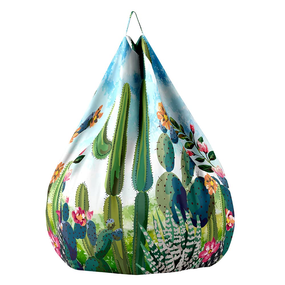 Pouf Cactus 3D Odot - Poltrona Sacco Decorativa Taglia M 80x90 Cm Senza Ripieno