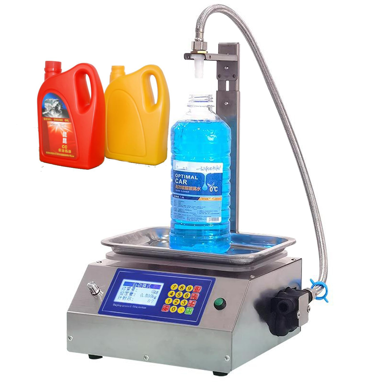 Riempitrice automatica con pesatura per liquidi - Alta portata per olio, detersivo, shampoo, yogurt, bevande, colla