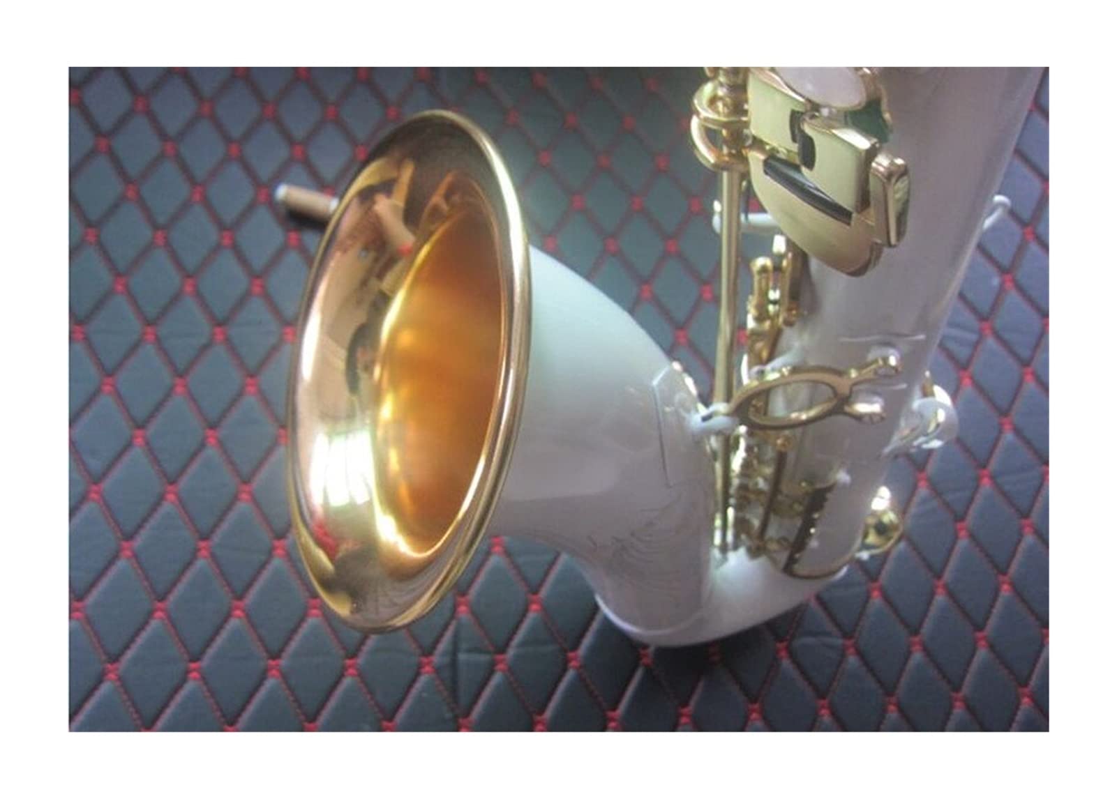 Sassofono Tenor White Gold Key BB Strumento Musicale Professionale Playing Tenor Sax con Caso Bocchino Sassofono Studenti