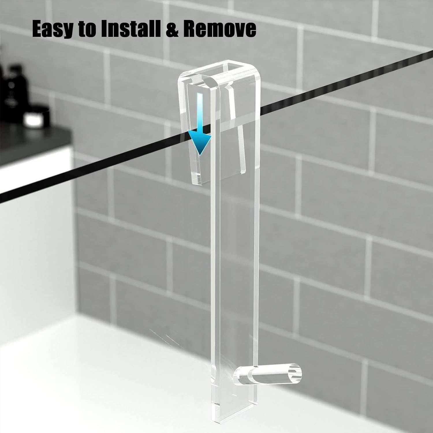 Shower Wall Door Hooks, Non-Slip Shower Door Hook, Suitable for Towels, Bathrobe, Towel Rack, Acrylic