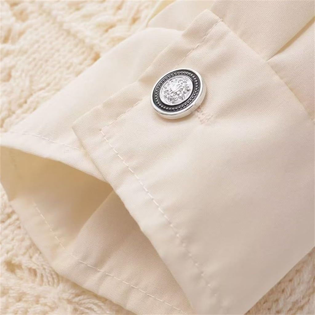 Autumn Women's Spliced Sleeves Hollowed Out Ornaments Short T-Shirt Knitwear Women