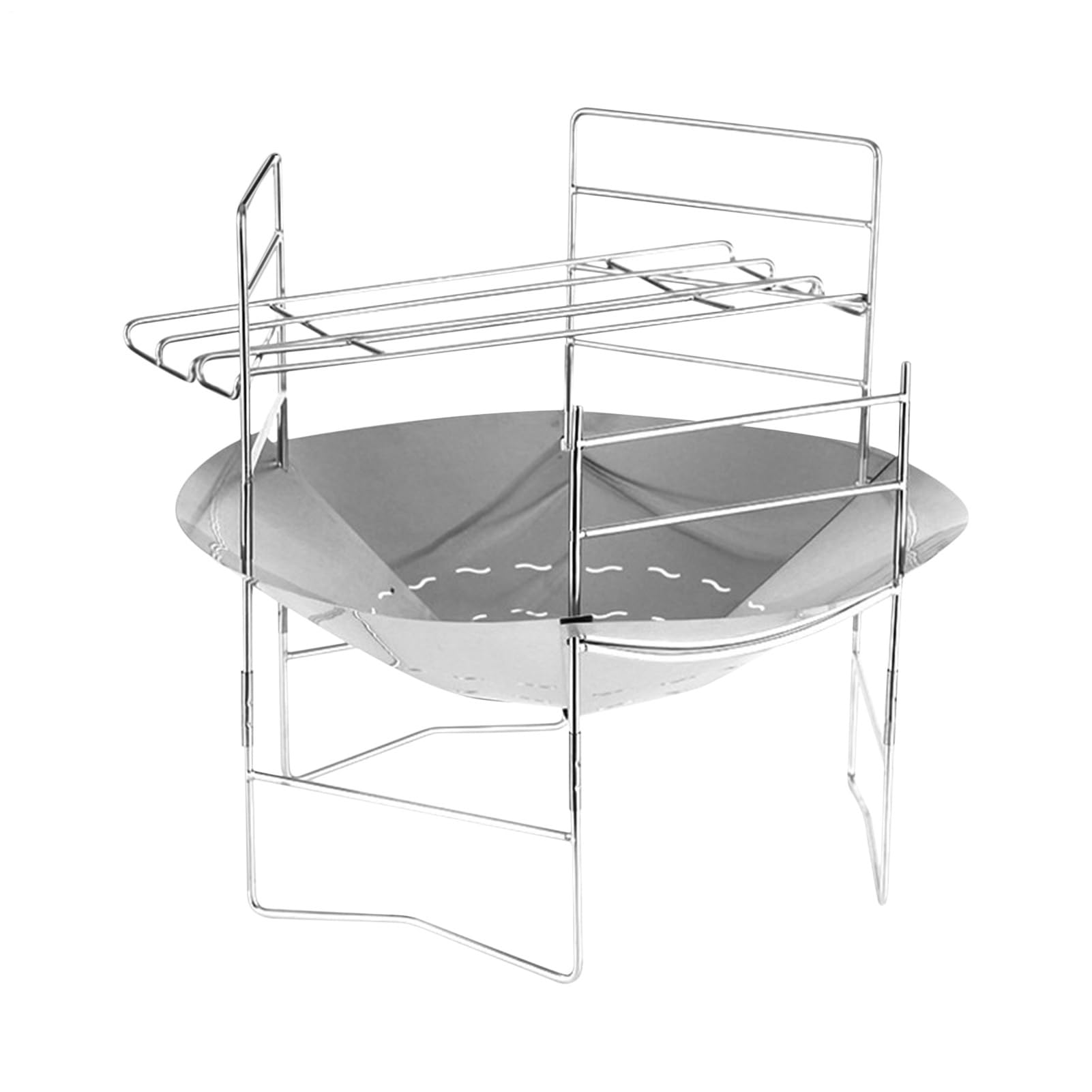 Bonfire Pit Grill – stufa pieghevole da esterno, griglia di cottura | portatile, barbecue da campeggio, pentole a legna con per legna da ardere, escursionismo, picnic, viaggi, cortile, patio