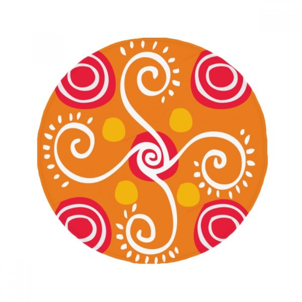 Tapis de pet de sol rond Mexique multicolore pour salle de bain et cuisine