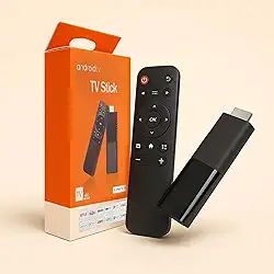 TV Stick Smart TV Android 4K com Wi-Fi, HDMI, Controle Remoto, Streaming Media Player com Cabo HDMI, Cabo IR e Cabo de Alimentação USB