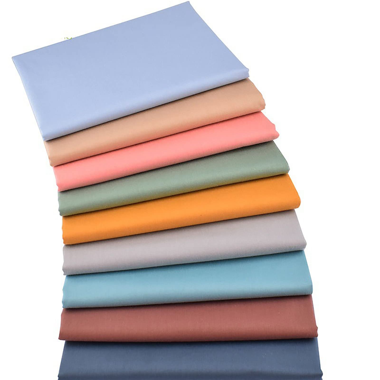 Entretela Termoadhesiva,Entretela 9pcs / set 50x50 / 40cm Color mezclado Tela de algodón Interconelamientos y revestimientos Hierro en el remiendo de costura Paño adhesivo de color puro(50x40cm)