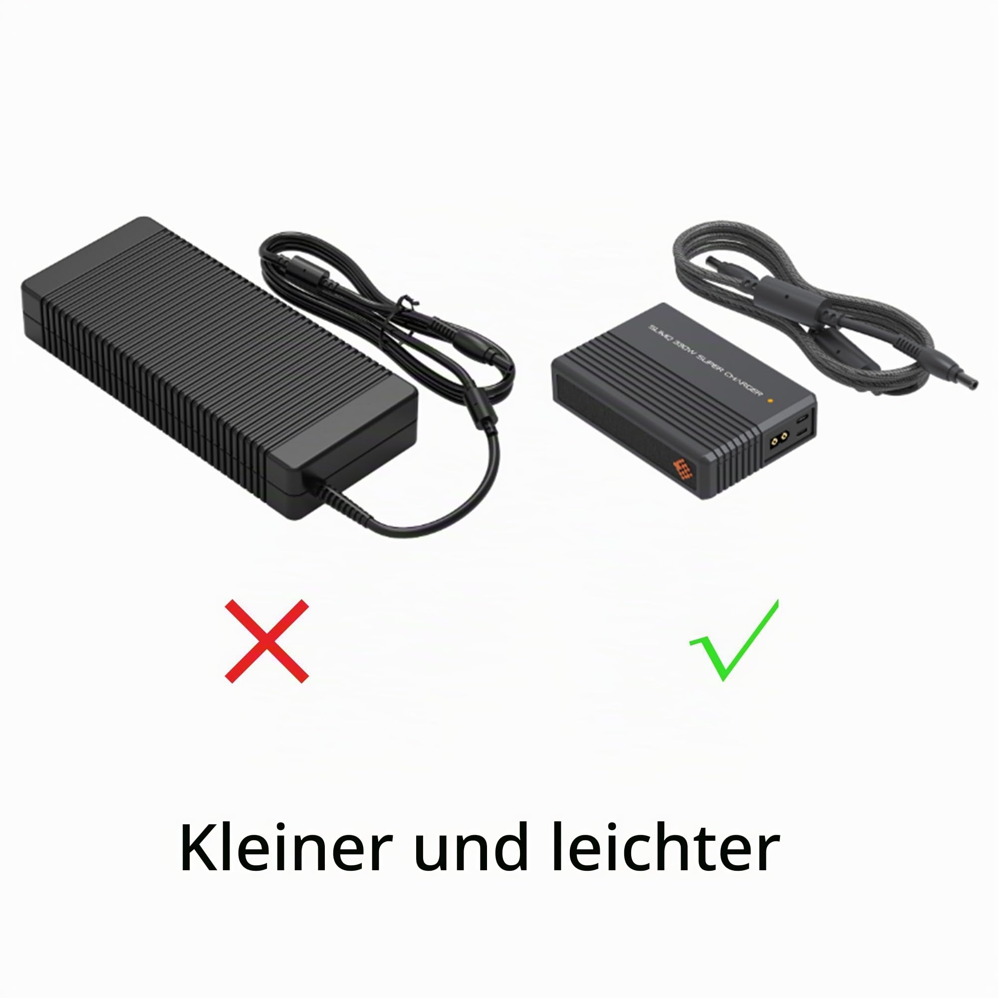 𝗦𝗹𝗶𝗺𝗤 Universeller Multifunktional Netzteil Gaming-Laptops Ladegerät, 330W, 20V, 16,5A, mit 1 DC und 2 Typ-C-Anschlüssen, kompatibel mit Dell MSI Lenovo HP Razer Asus Acer (Ohne DC-Adapter)