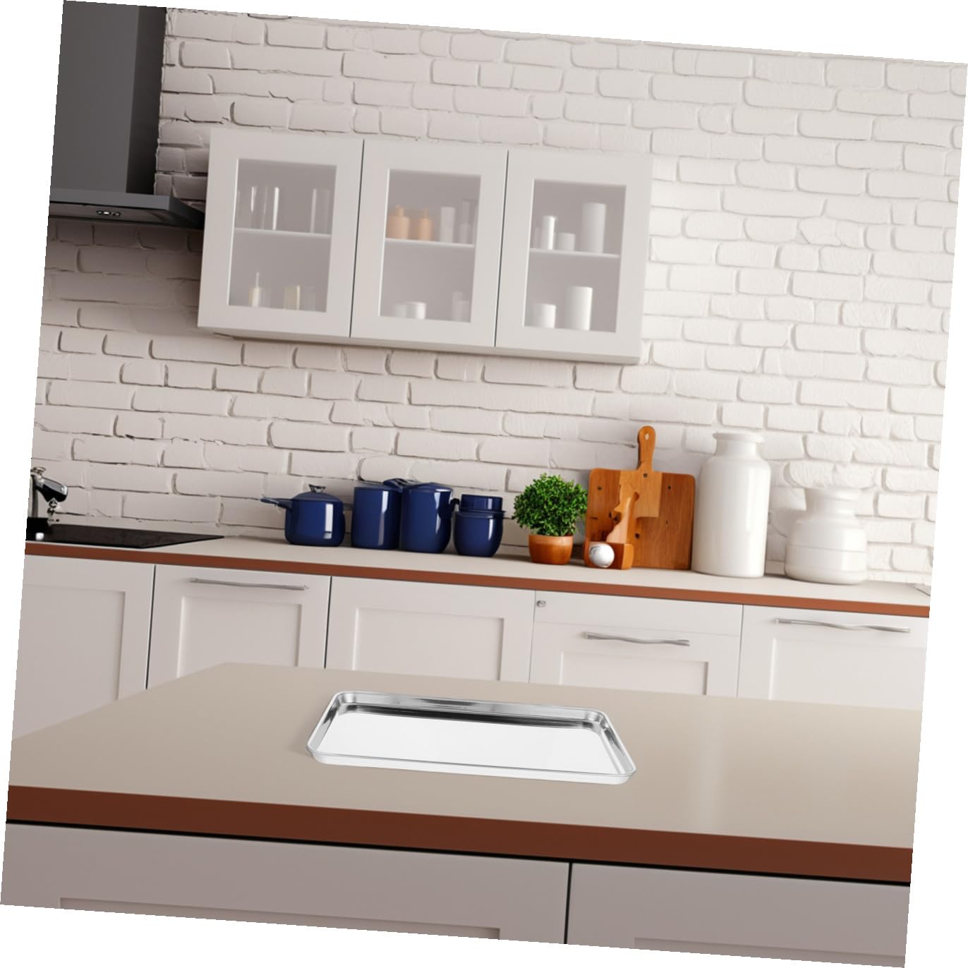 Toyvian Lot De 2 Plateaux De Cuisson En Acier Inoxydable Plateau Inox Rectangulaire 10.43X5.98X0.47In Pour Four Barbecue Égouttage D’Huile Et D’Eau Cuisine Et Pâtisserie