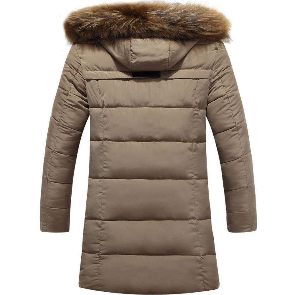 Męska ciepła kurtka zimowa z płaszczem zimowym, modna parka, moda męska, pogrubiony futrzany kaptur, kurtka pikowana, płaszcz męski kurtka z kapturem, kurtka outdoorowa, płaszcz męski Nner, wojskowa zieleń, S