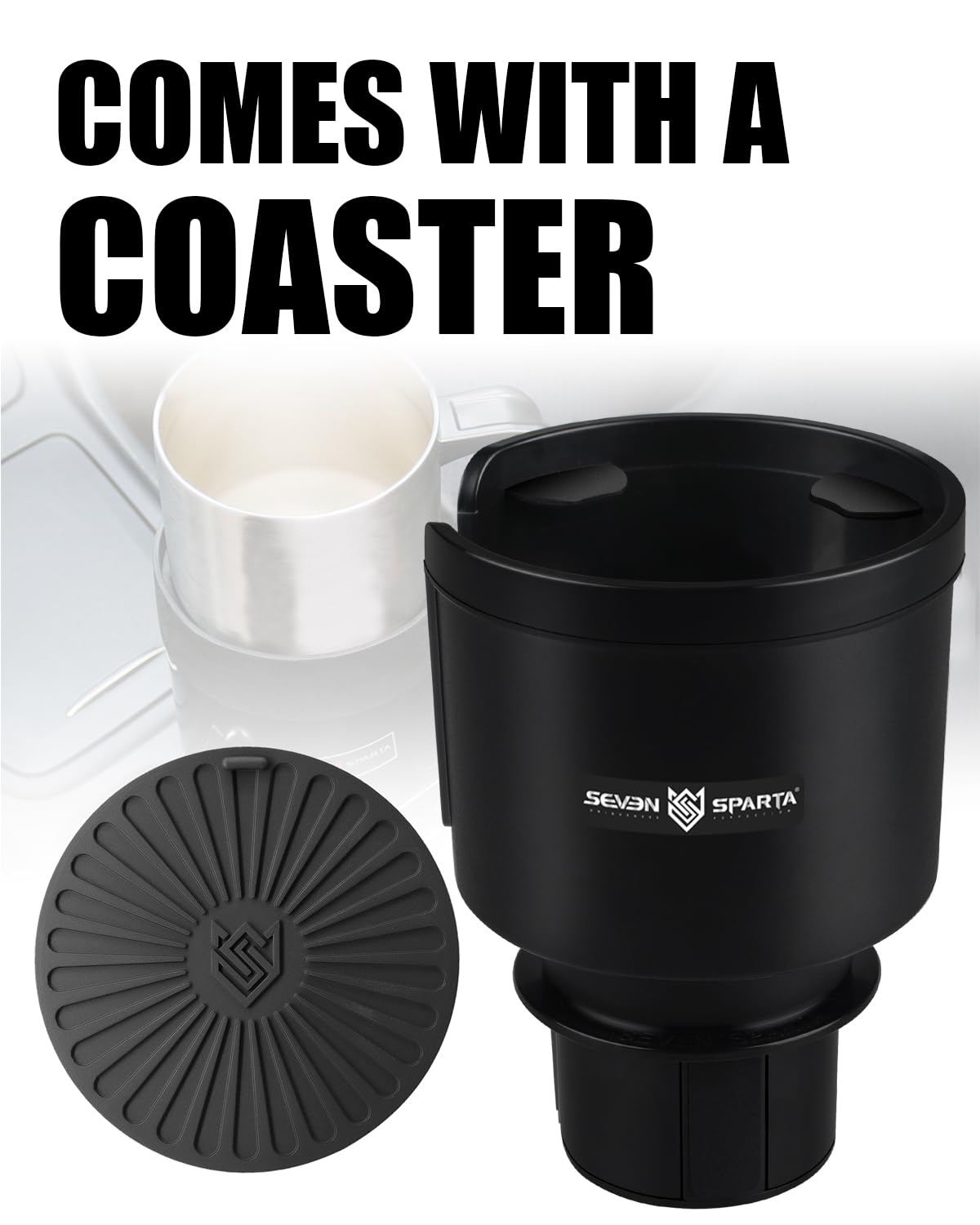 Kfz-Getränkehalter-Adapter, versetzbarer, Verstellbarer Sockel, ideal für Yeti Ramblers (414 ml/710 ml/1,06 l/1,36 l), Hydro Flask (946 ml/1,18 l) und Behältern mit 8,9–10,2 cm Durchmesser, 2 Stück