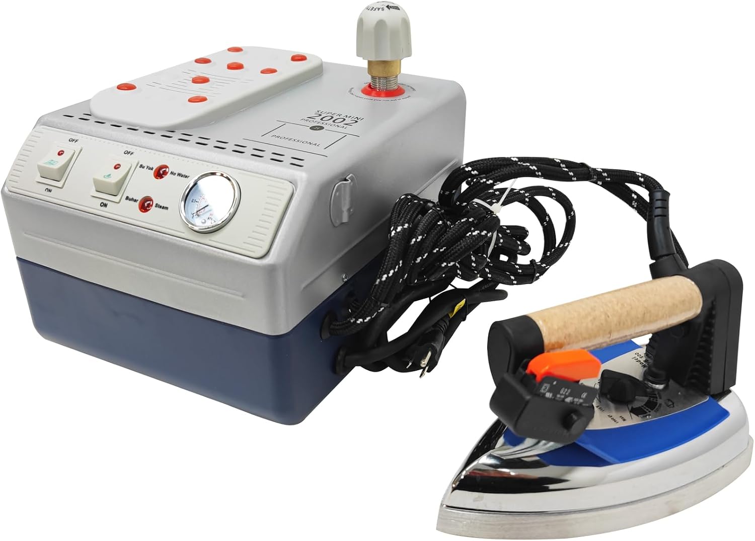 110V Professional Steam Electric Iron – 2L High-Capacity Tank, 2.5 Bar Pressurized Steam, 1600W Boiler + 900W Iron, Continuous Steam Output for Home, Clothing Store, Hotel