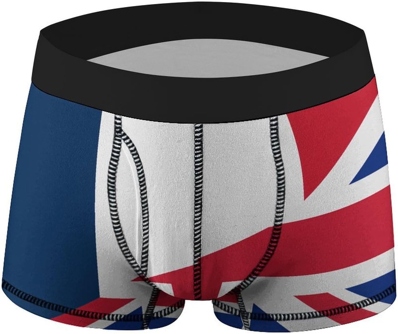 France & UK Flag Novelty Men's Boxer Briefs Soft Breathable Underpants Trunks Stretch Underwear