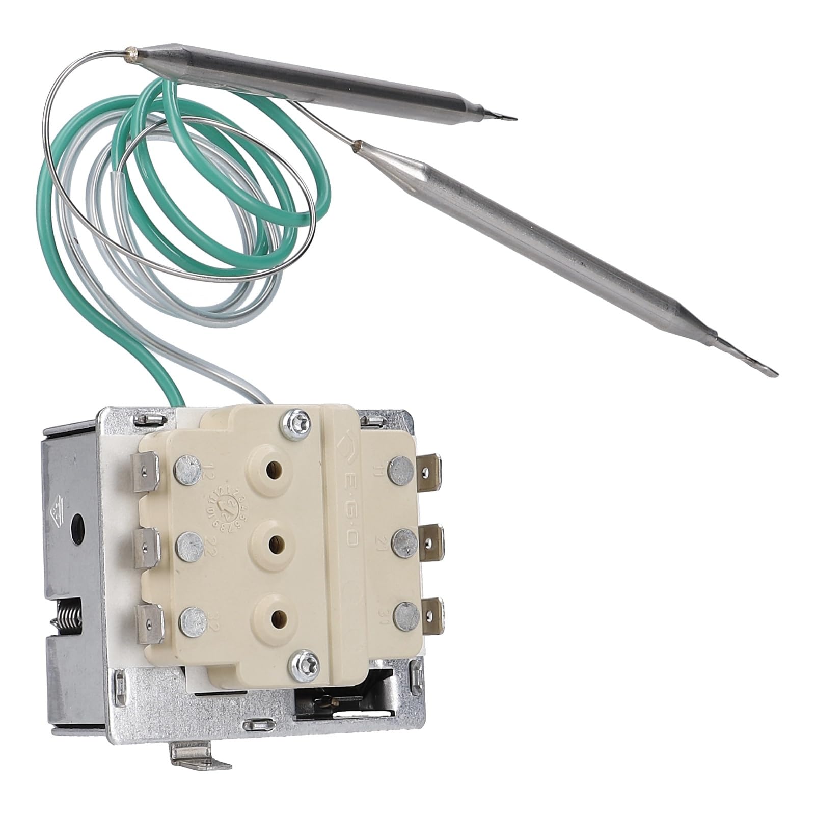 EGO 5560011030 Thermostat Temperaturbegrenzer Heißwasserthermostat 30-80°C 2 Fühlern