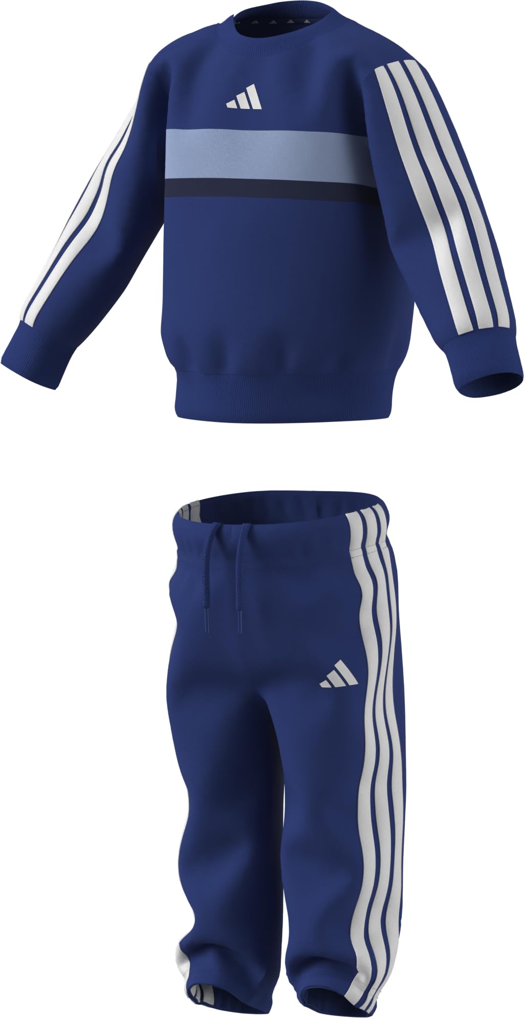 adidas Seasonal Essentials Tiberio 3 Stripes Fleece Crew Set Chándal Unisex bebé