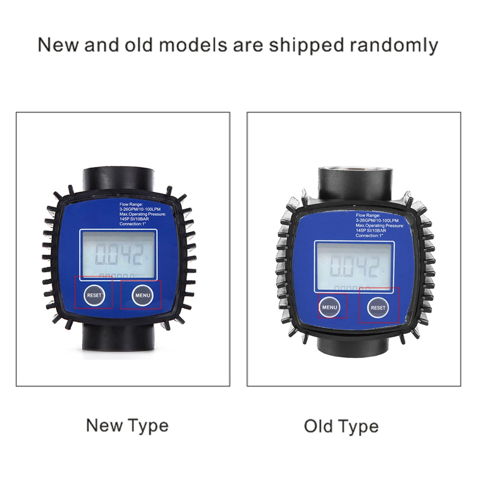 Digitaler Wasser-Durchflussmesser 1 Zoll Innengewinde, Hochgenauer Inline-Flowmeter mit Digitalanzeige für Trinkwasser, Präzisions-Wasserzähler Messbereich 0.5-50 L/min