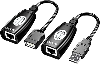 USB to cat5 Adapter, USB Over RJ45 Ethernet for Cat5/Cat5e/Cat6/Cat7/Cat8 Extension Cable Adapter, USB 2.0 Extender Over Cat Extender Cable Adapter