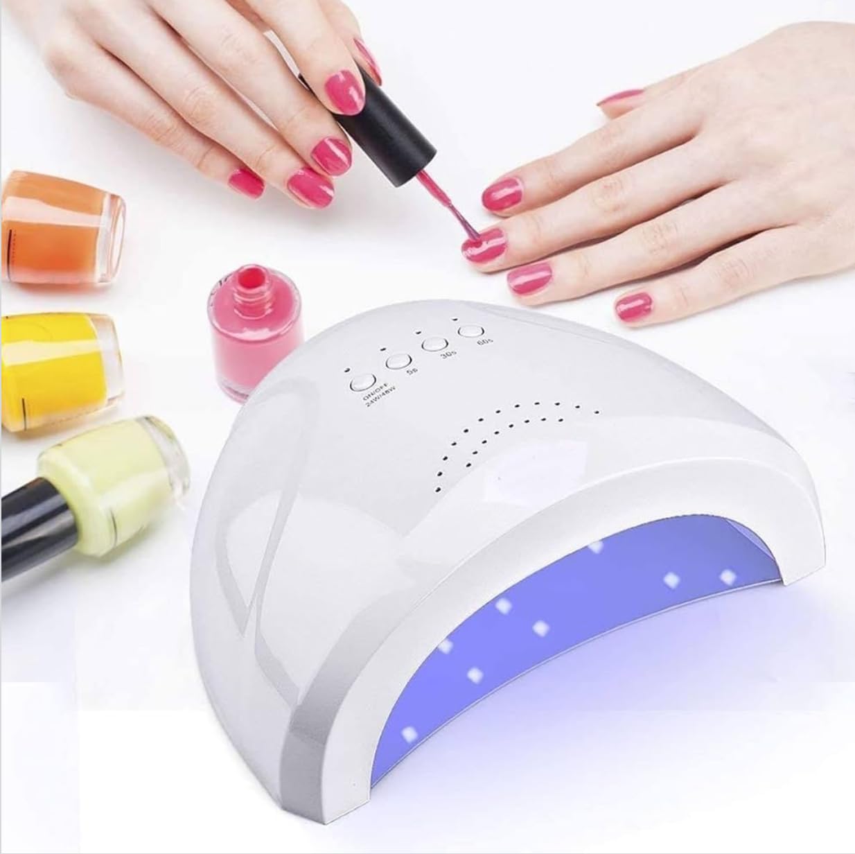 Bdit accessori Kit Ricostruzione Unghie Professionale UV Gel Lampada Unghie + Aspiratore Unghie Professionale + Fresa Unghie 20000 Giri