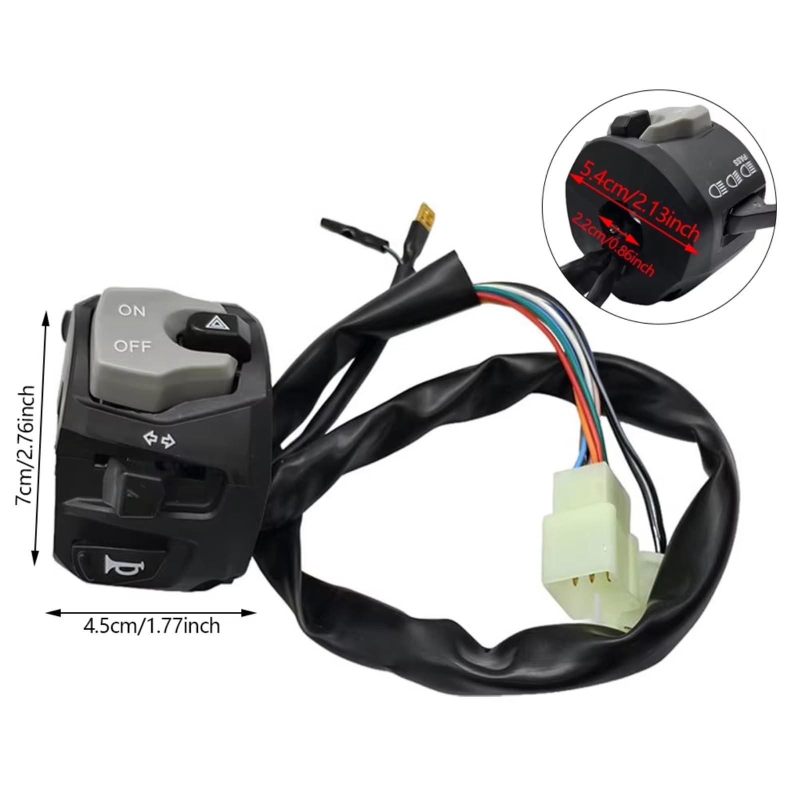 Interruptor Universal Multifunción Manillar Motocicleta