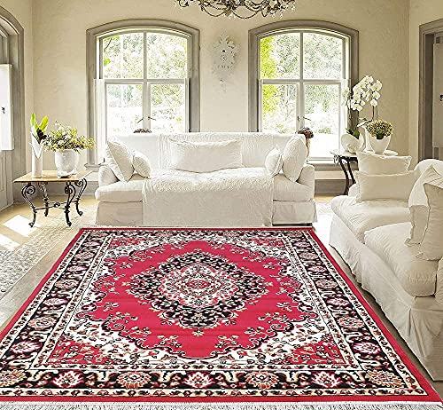 Image of Soft Washable Beautiful Acrylic Rugs for Home Decor Living Room 5x7 feet (150 x 200 CM) Red