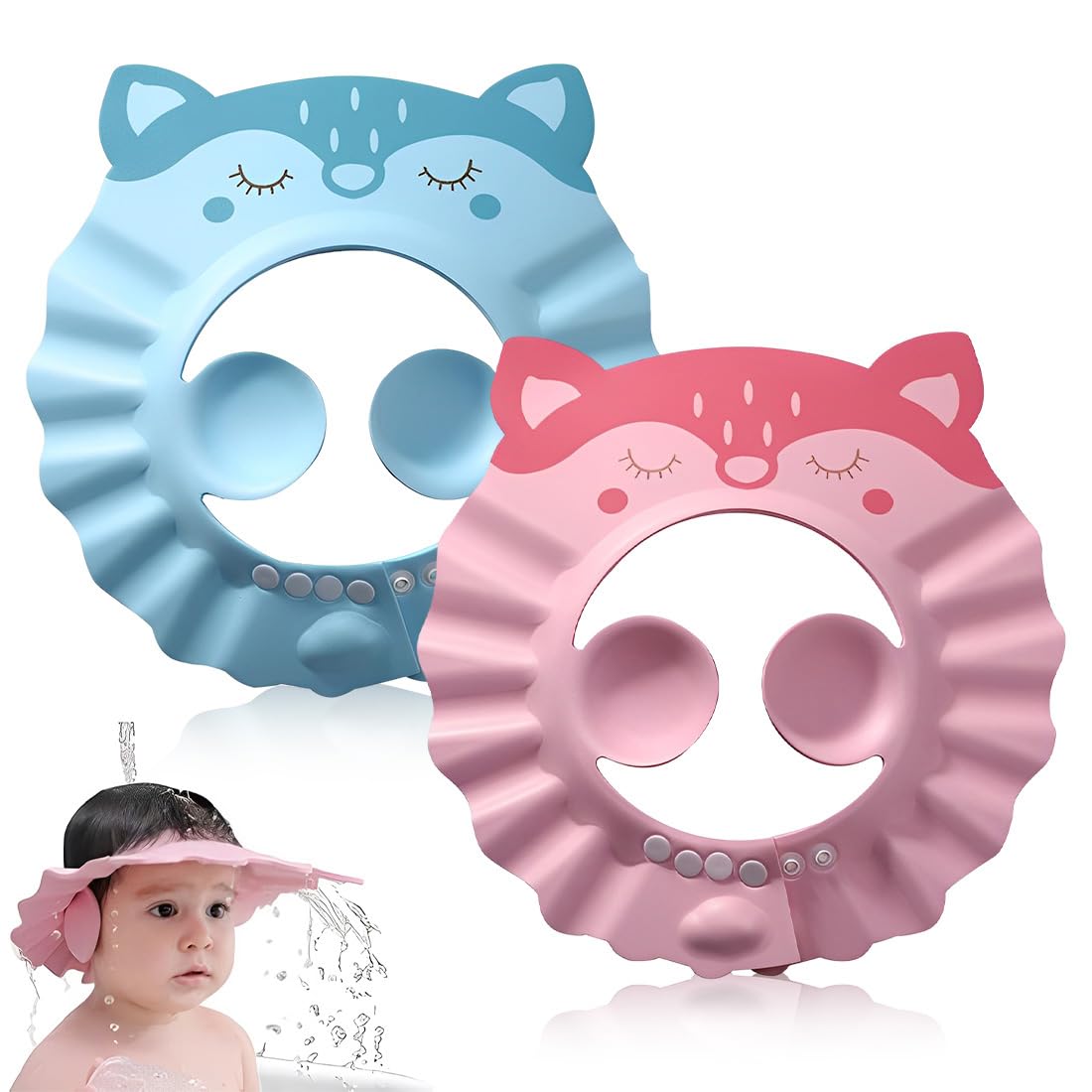 Cuffia da doccia per bambini, protezione per bambini, shampoo, cuffia morbida, berretto impermeabile, per bambini dai 6 mesi in su