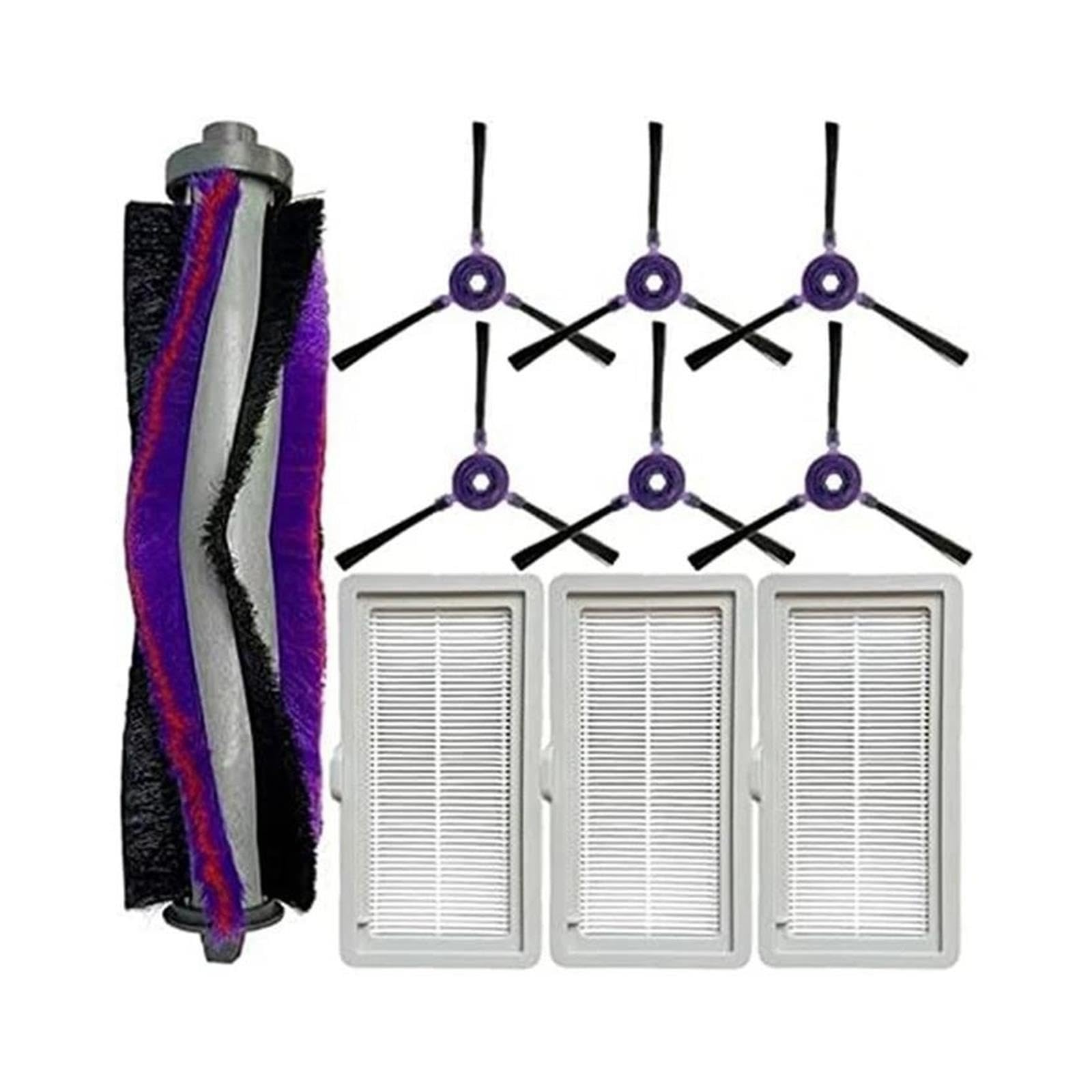 Kit de repuesto de filtro y cepillo lateral principal Compatible con Samsung Powerbot-E VR05R5050WK Robot aspirador