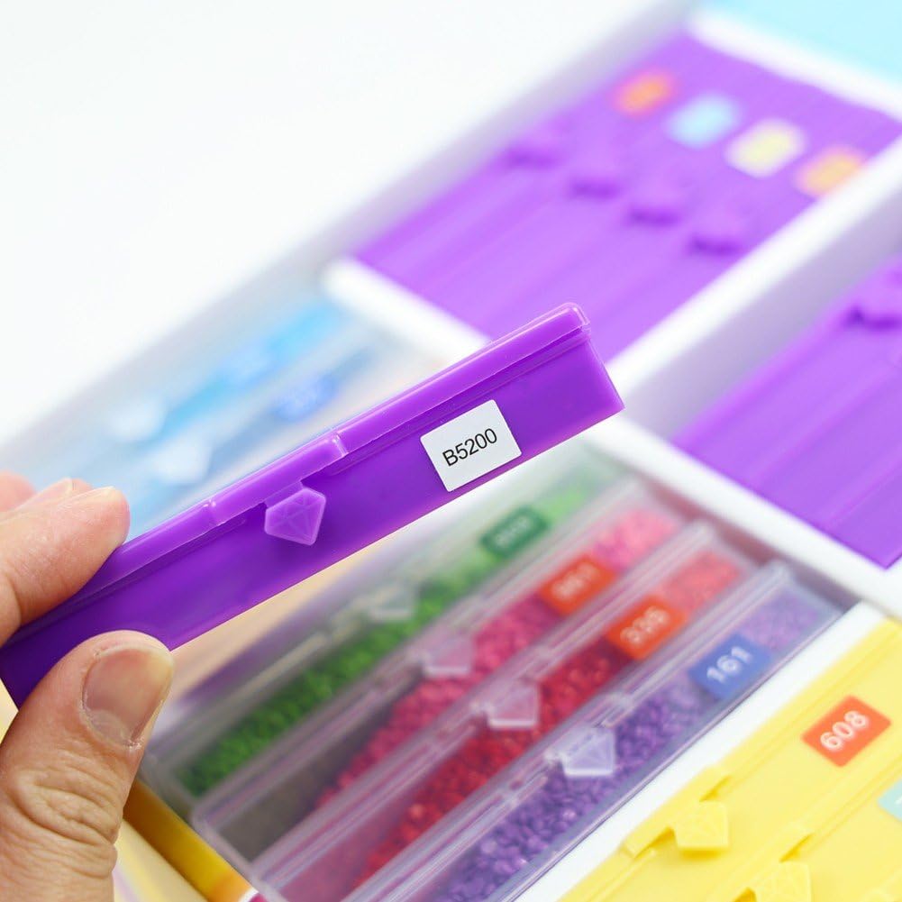 Juego De Bandejas De Almacenamiento para Pintura De Diamantes, Contenedores De Almacenamiento De Arte De Diamantes, Organizador De Pintura Apilable para Cuentas De Arte 5d.