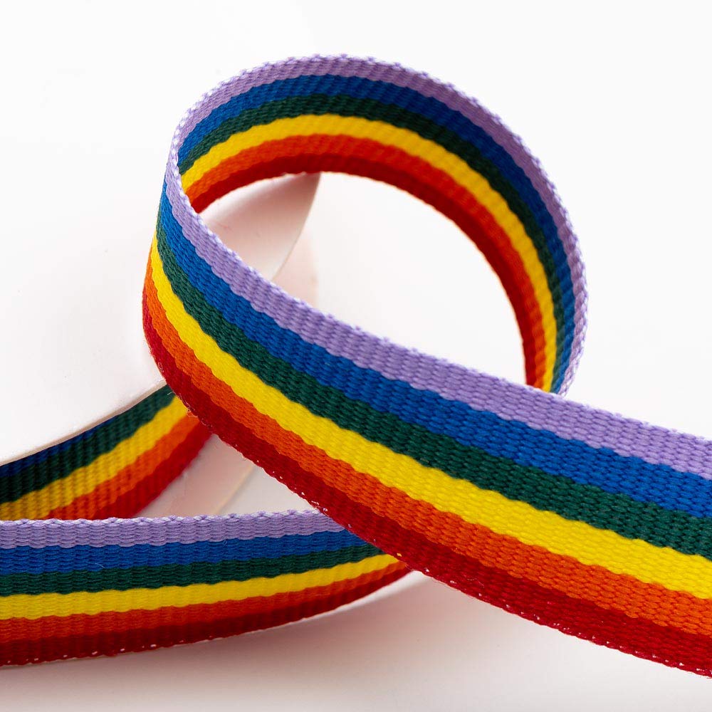 Rainbow Ribbon 25mm x 10 Metres