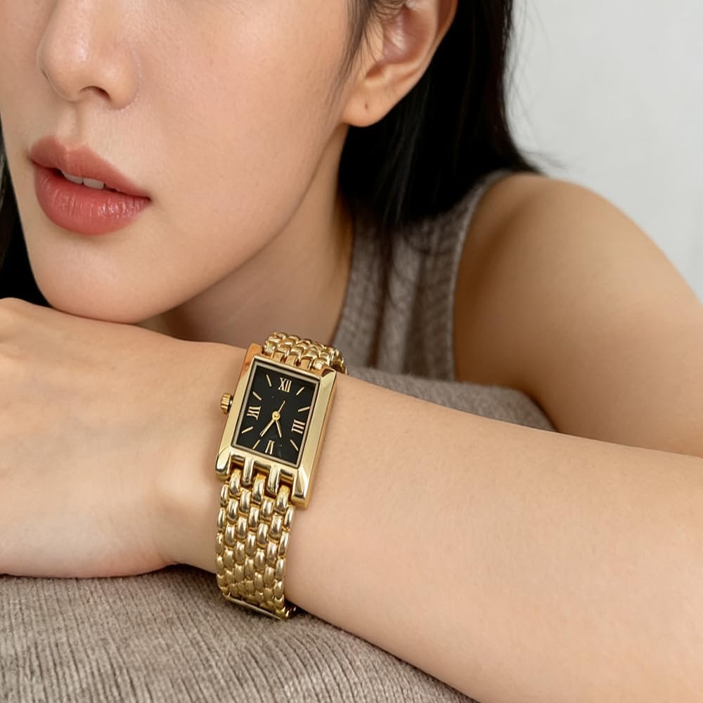 Watches for Women Wrist Watches Steel Strap Womens Watch Casual Fashion Simple Square Roman Dial Quartz Wristwatch - Image 6
