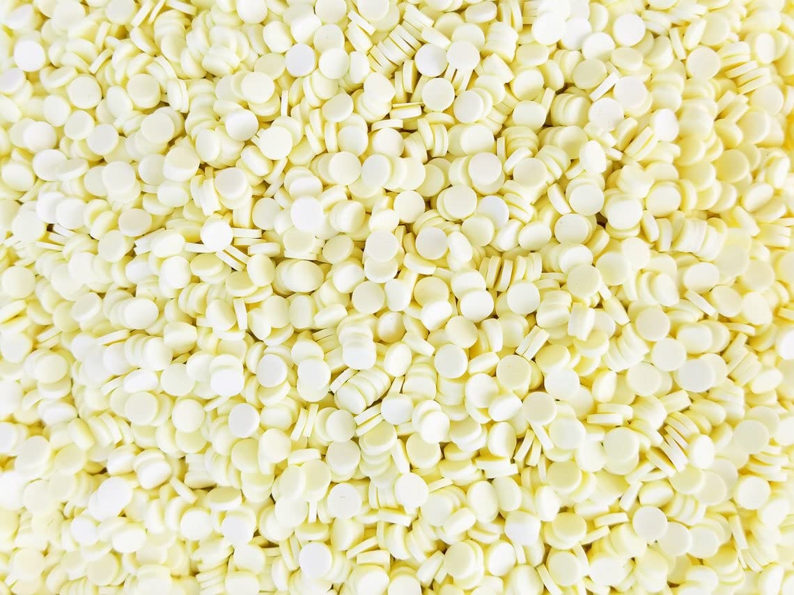 Pastel Yellow Chip Polymer Clay Round Confetti Circles, Fake Sprinkles, Decoden Funfetti Jimmies jocad (Bag: 30 Grams)