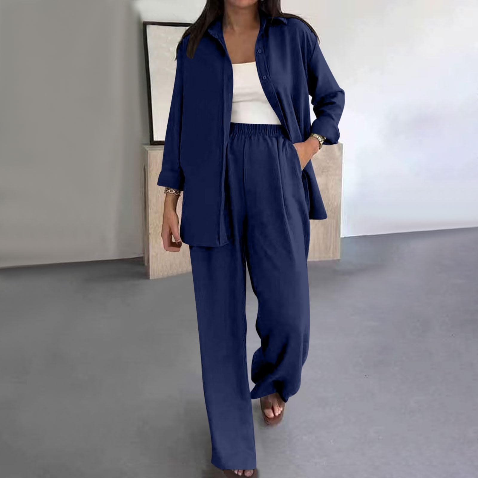 Conjunto Deportivo de 2 Piezas para Mujer Casual y Pantalones Chndalconjuntos Mujer veranoLimpio y Profesional
