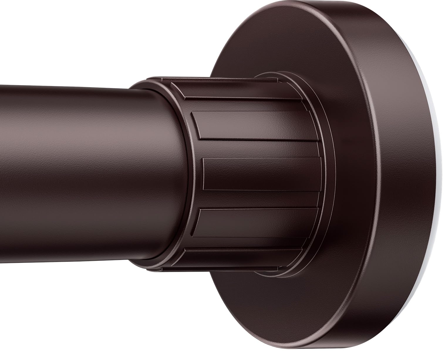 Ausemku Shower Curtain Rod 32 to 80 Inch - 1 Inch Diameter Never Rust Non-Slip Spring Tension Curtain Rod No Drilling Stainless Steel Telescoping Rod, Brown