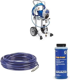 Graco17G180 Magnum ProX19 Cart Paint Sprayer, Blue & White & 247340 1/4-Inch Airless Hose, 50-Foot, Feet & 243104 Pump Armor, 1-Quart